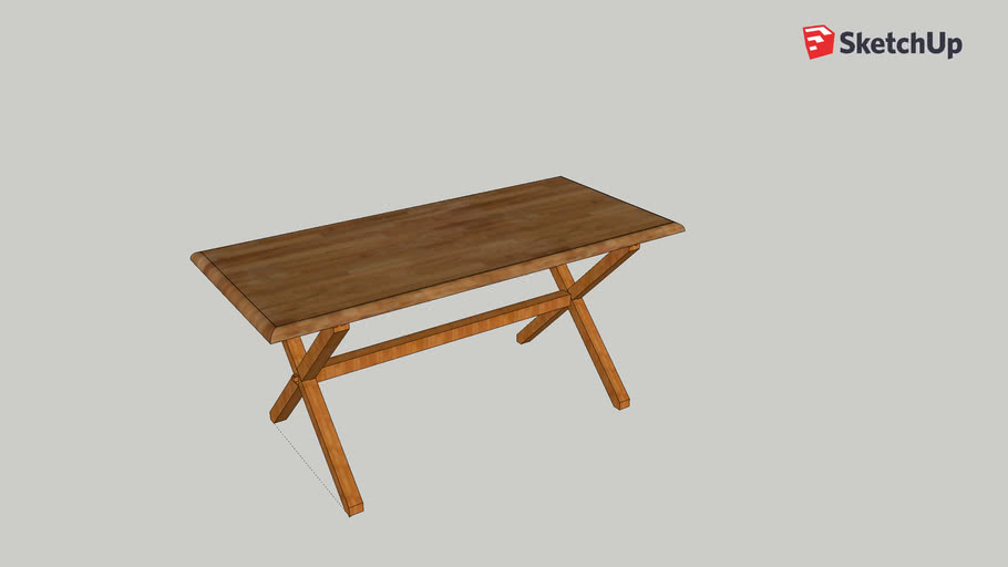 Cross-Leg Dining Table | 3D Warehouse