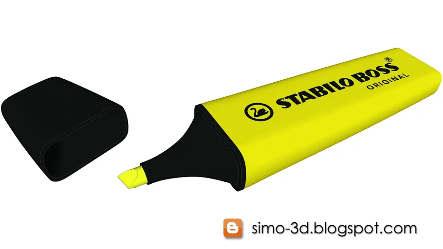 Stabilo Boss Original Highlighter 3D model