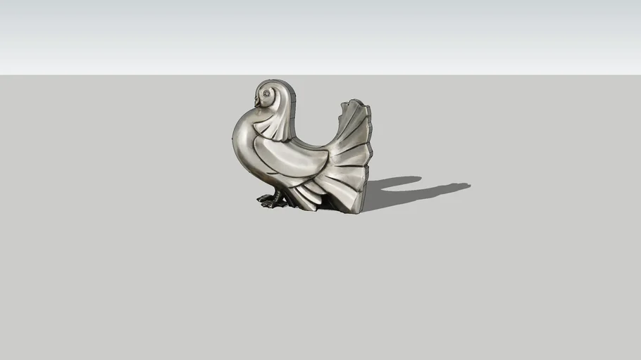 oiseau métal art déco