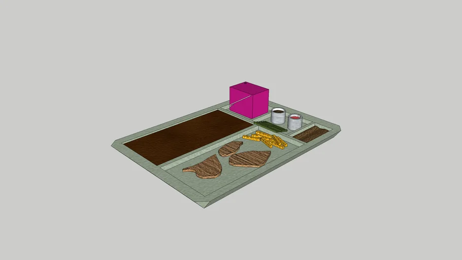 Food Tray with Food 3D Warehouse