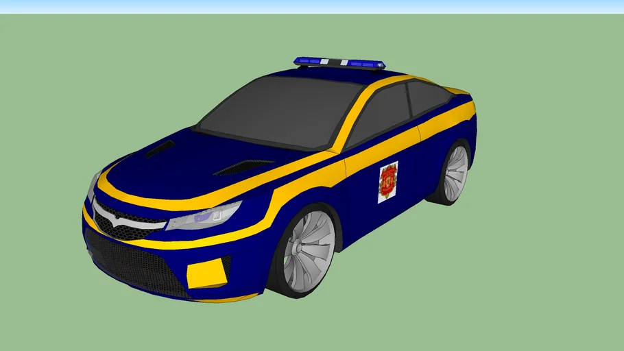 Continental Island Police LDR Piractio Coupe Highway Patrol Car | 3D ...