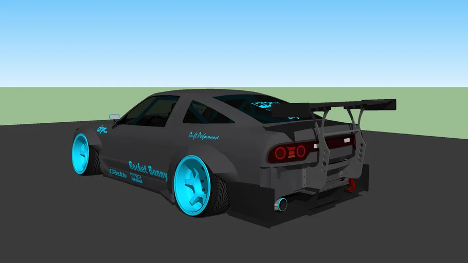 JDM drift car 180SX 3D model