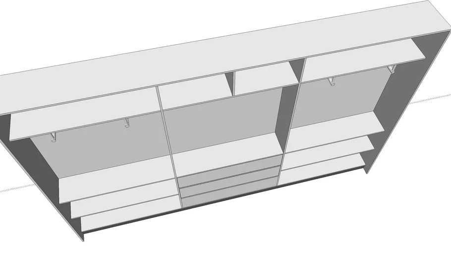 Шкаф купе в sketchup