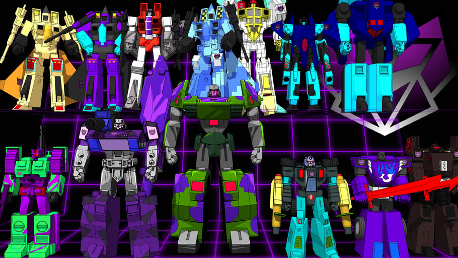 Transformers Generation 2 Decepticons Megatron Starscream Jhiaxus