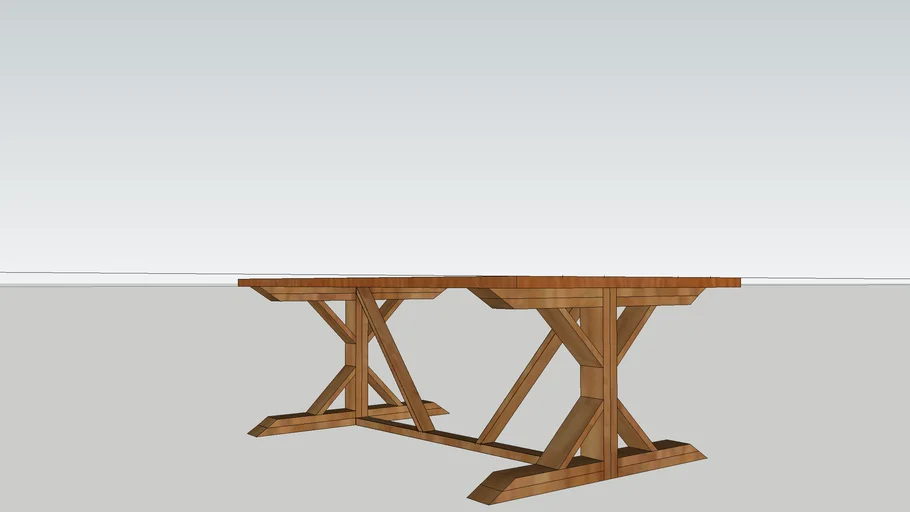 X Farmhouse Table | 3D Warehouse