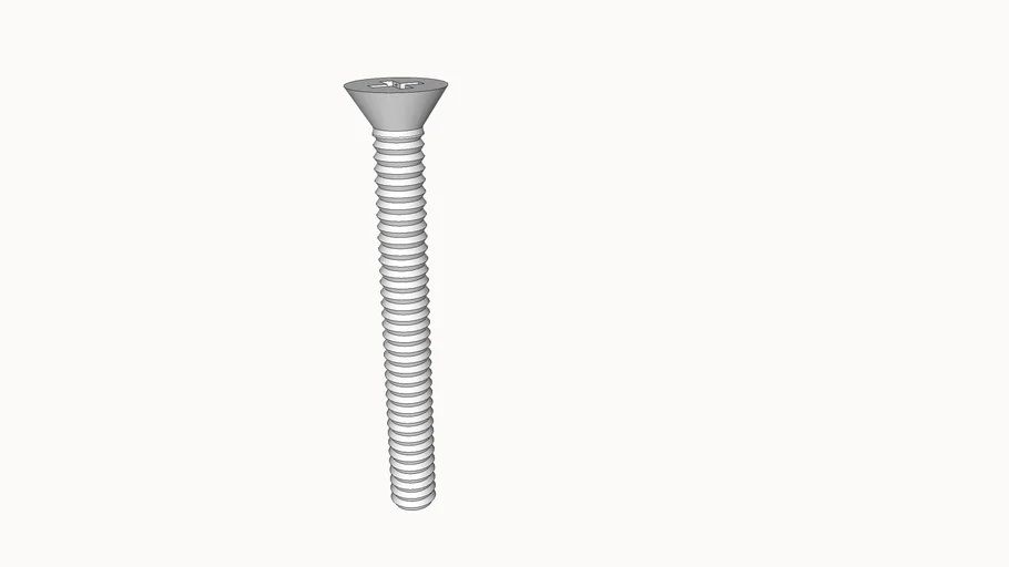 screw, machine, flat head, 440 x 1, McMasterCarr 91771A15 3D Warehouse