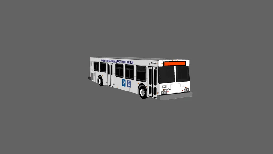 2003 new flyer d40lf ohare shuttle and rental car bus 3D Warehouse