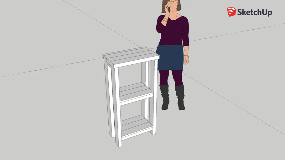 fax machine table 3D Warehouse