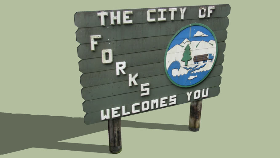 Sign Forks, Washington 3D Warehouse