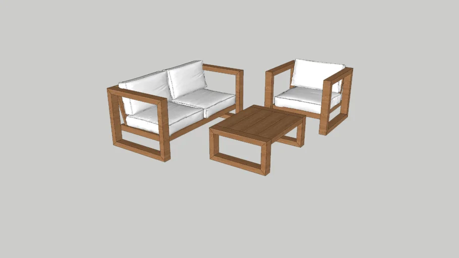 EXTERIOR PATIO FURNITURE, 3 PIECES