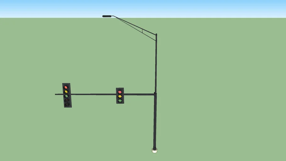 Traffic light Two Signals- Left Turn/Straight or Right | 3D Warehouse