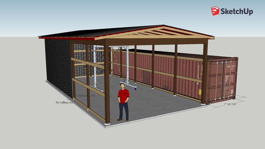 Outdoor Work shed | 3D Warehouse