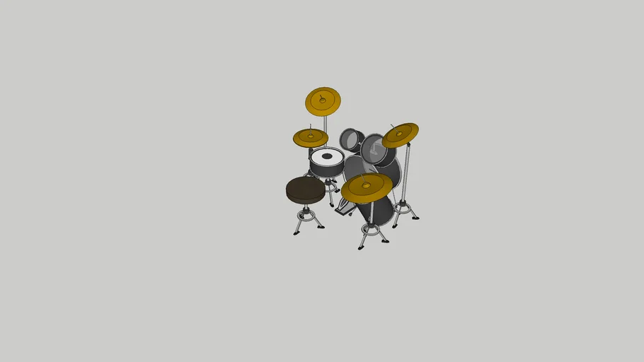 Drum set very detailed - - 3D Warehouse