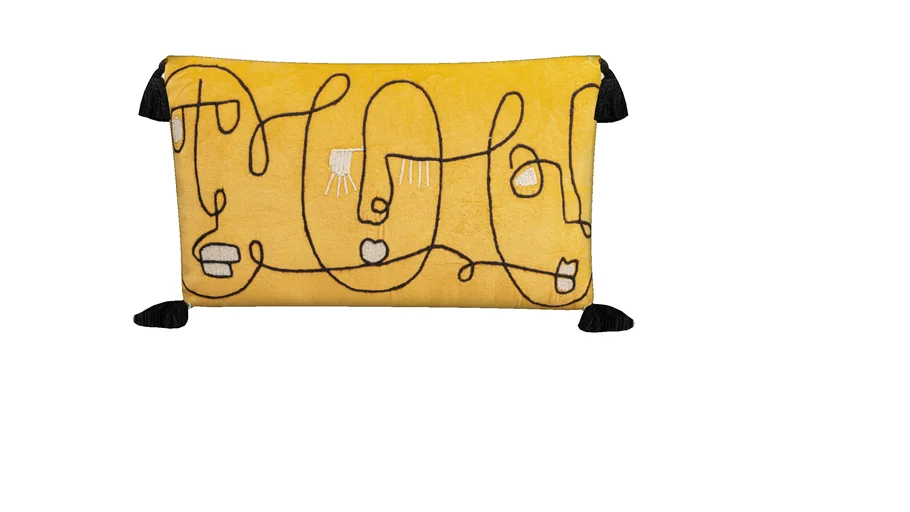 54528 Cushion Face Art 60x35cm 3D Warehouse