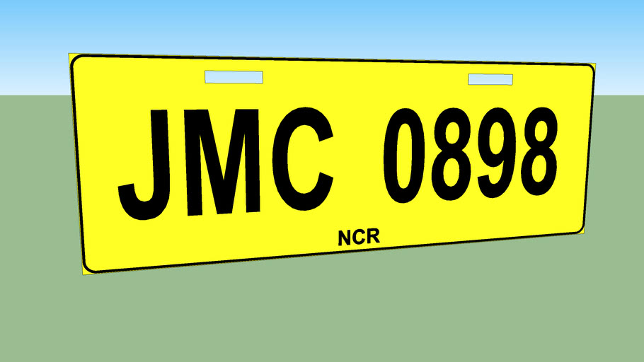 Philippine Plate Number (Public Utility Vehicle) 3D Warehouse