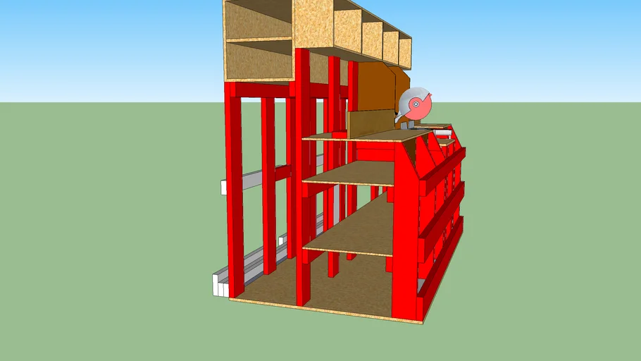 Miter Saw station Lumber Rack 3D Warehouse
