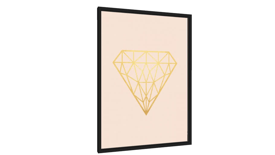 Quadro Diamante dourado IV - Galeria9, por Arte Decor