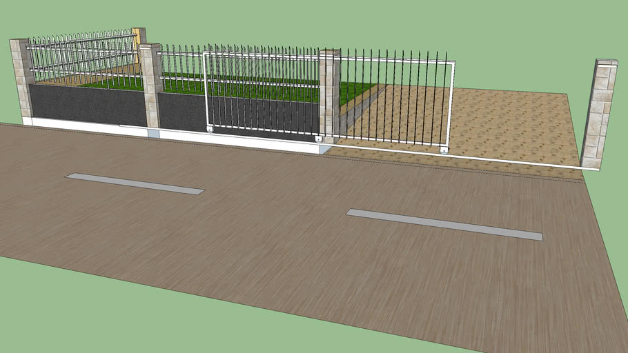 pagar minimalis murah simple | 3D Warehouse