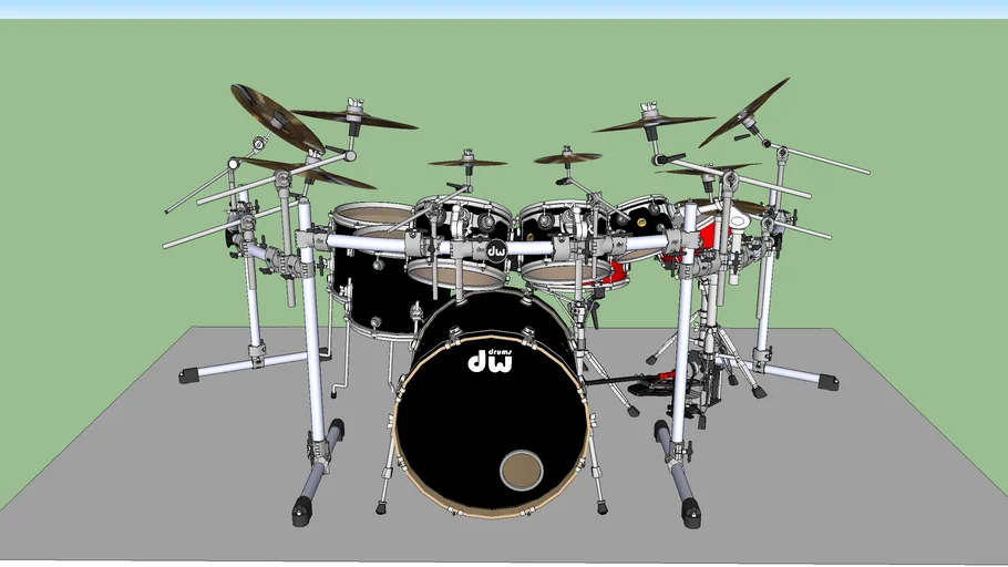 Drum set very detailed - - 3D Warehouse