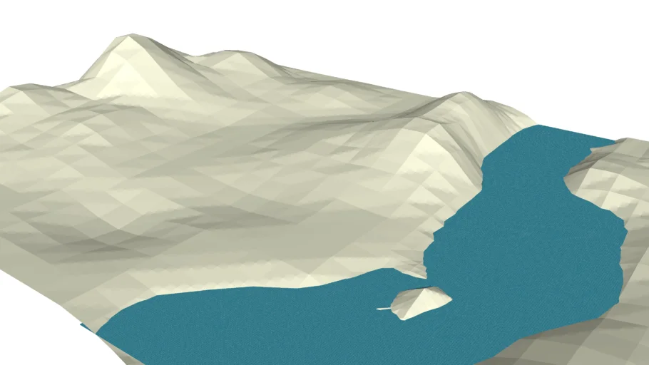 River terrain model