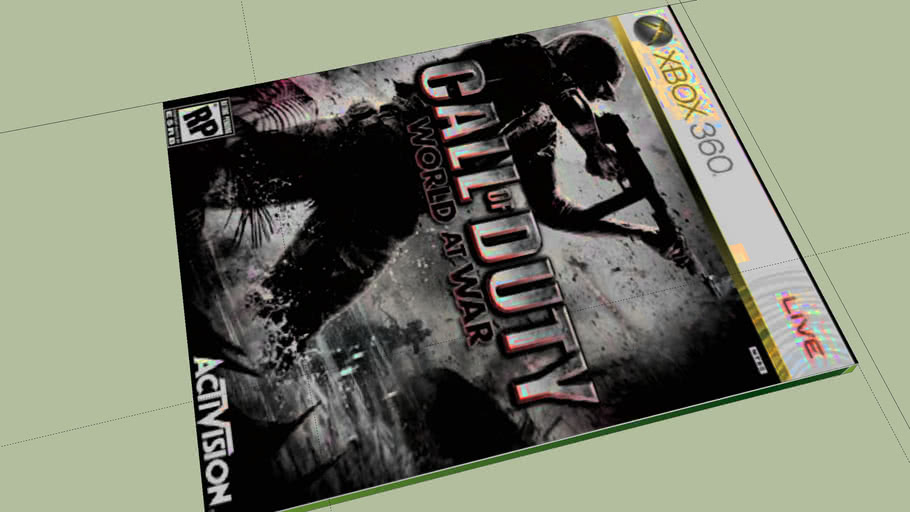 Call of duty World at war Xbox 360 Game Case 3D Warehouse