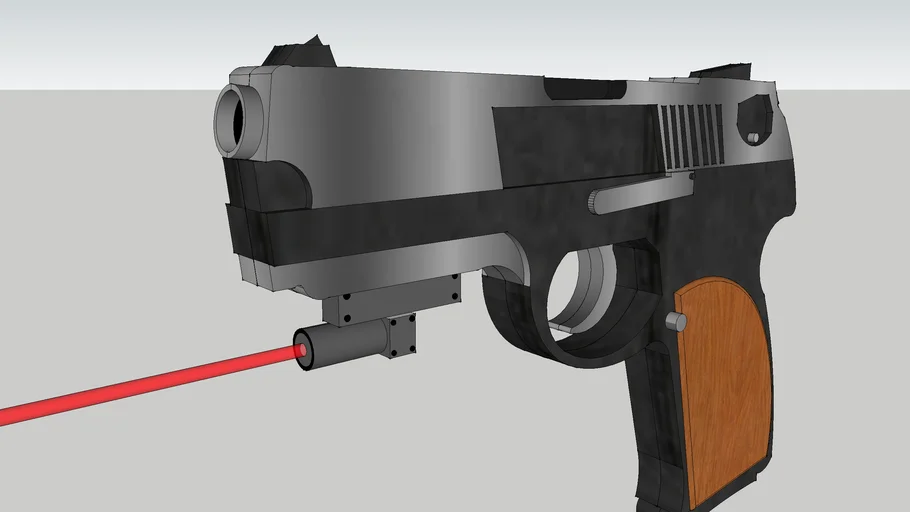 Handgun w/ Laser Sight