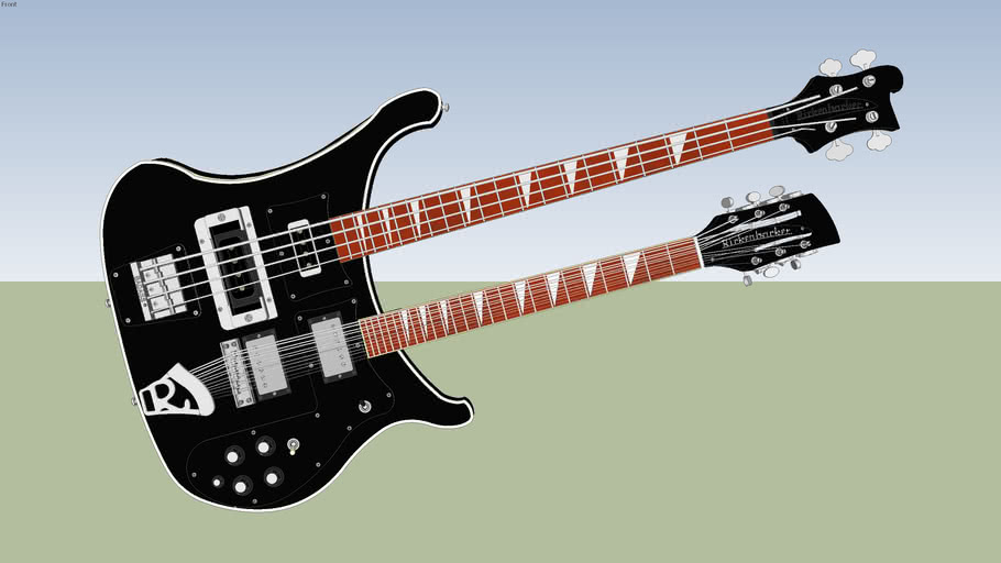 Rickenbacker 4080/12 Double Neck Bass Guitar 3D Warehouse