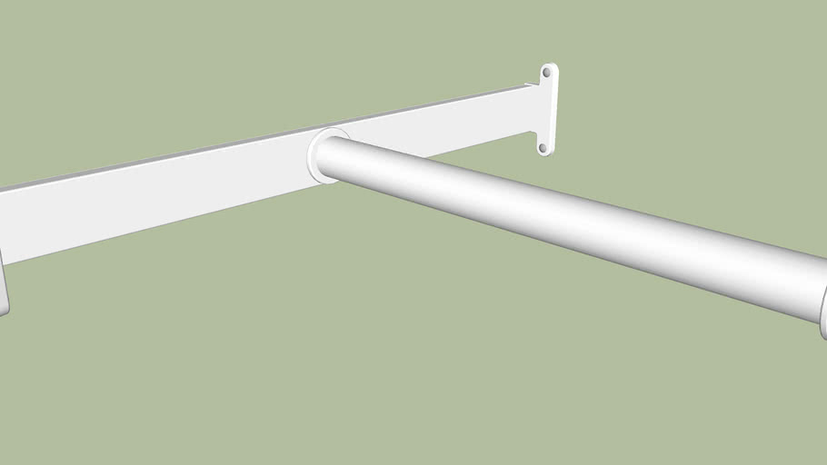 KOMPLEMENT pullout clothes rail 46x34.7x8 cm in white 3D Warehouse