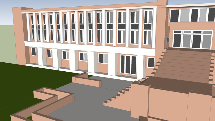 3d Model of MediCaps Institute Of Technology & Management Library 3D