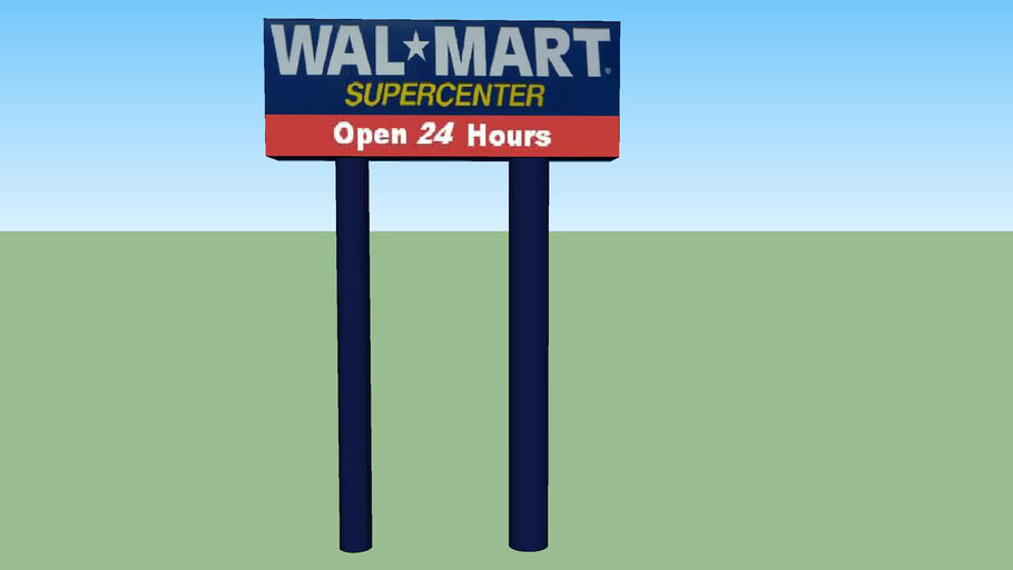 Walmart Supercenter Open 24 Hours Old Sign 4600 Mobile Hwy Pensacola Fl