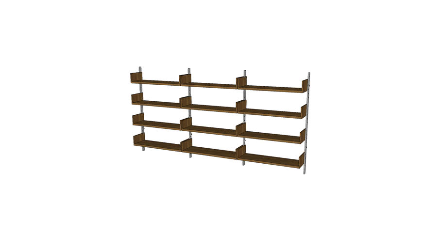 AS4 wall mounted modular shelving system 3D Warehouse