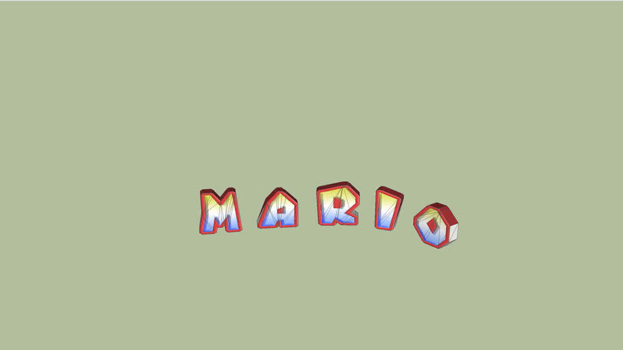 GCN Mario Circuit - "Mario" Sign