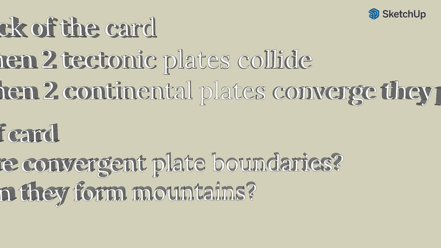 my sentence about tectonic plates 3D Warehouse