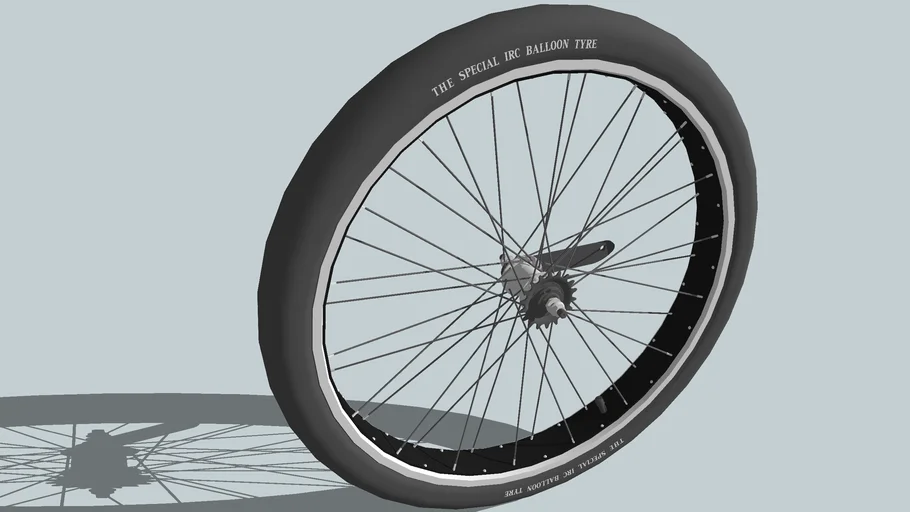 Custom made Fat bicycle rear wheel 3D Warehouse
