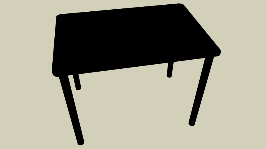 3d table clipart black