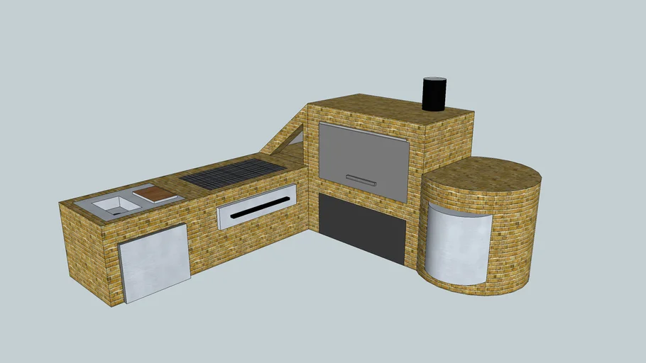 Outdoor Grill and smoker 3D Warehouse