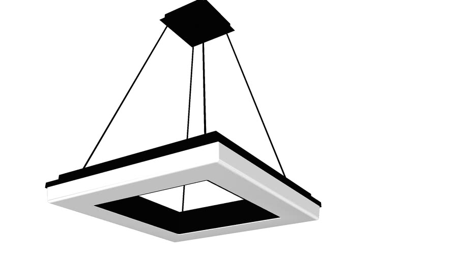 Pendente LED Plafon de Sobrepor Bear Quadrado 3D Warehouse