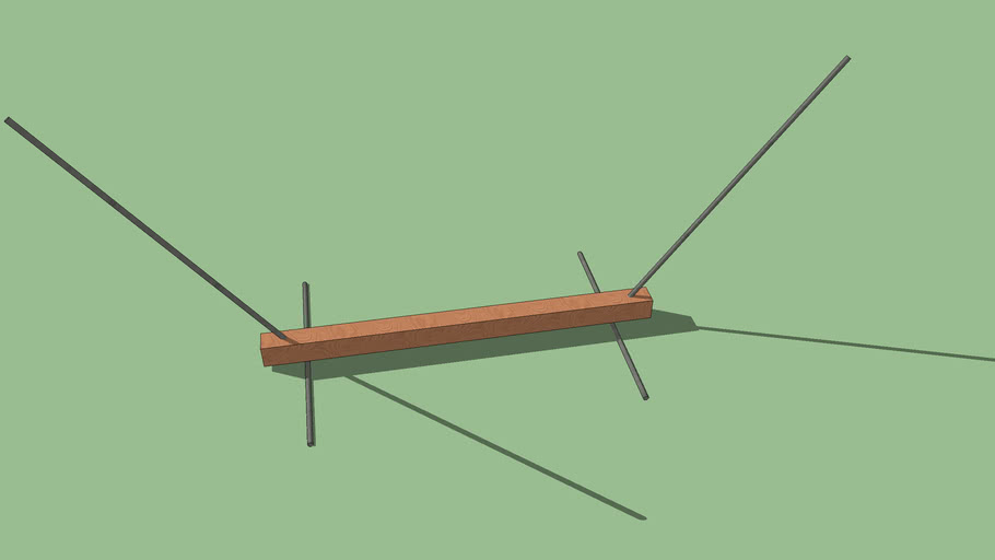 3/4' Galvanized Pipe Hammock Stand 3D Warehouse