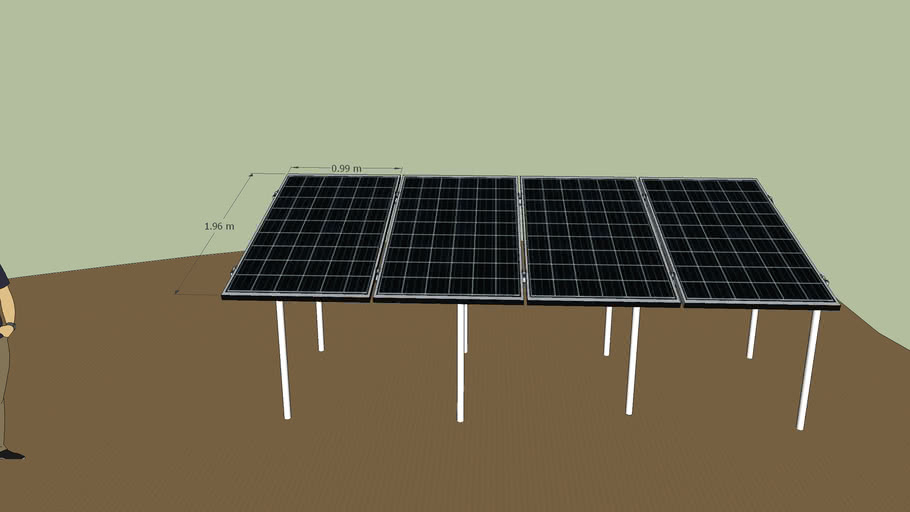 4 Solar Panel Stand 3D Warehouse
