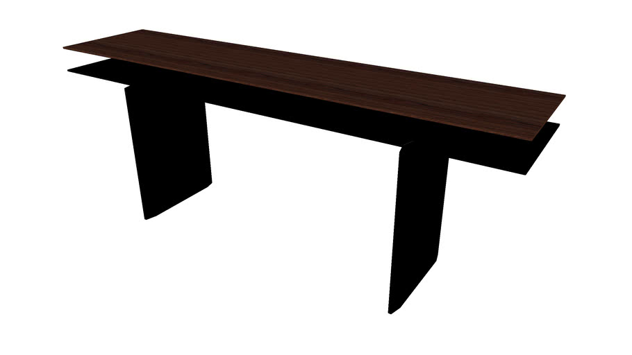 Kensington Console in Rosewood and Black by Modloft 3D Warehouse