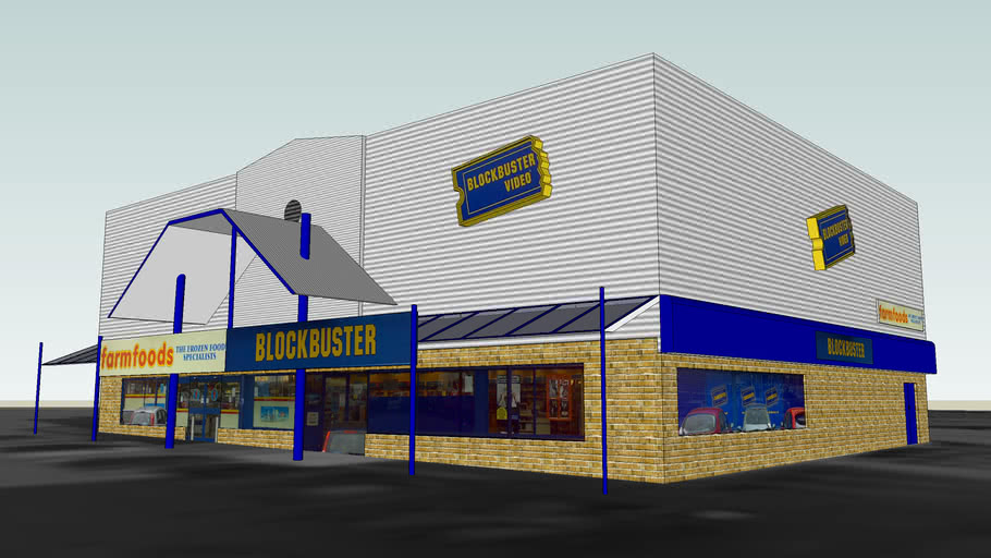 Blockbuster Video and Farmfoods Store, Sunderland Retail Park 3D