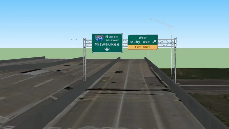 I294 Milwaukee/West Touhy Ave Exit 3D Warehouse