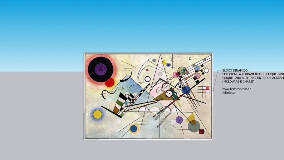 Quadro em tela canvas. Kandinsky - Composição VIII