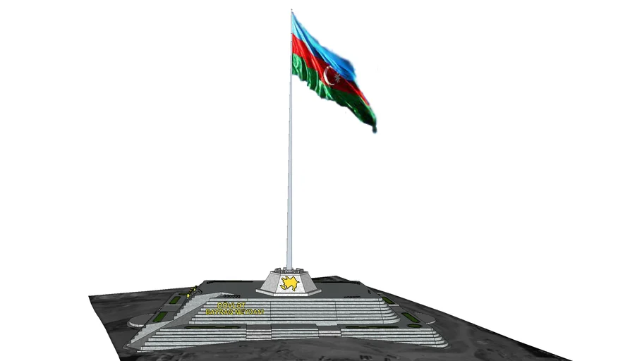 Dövlət Bayraq meydanı,Azərbaycan,Bakı | 3D Warehouse