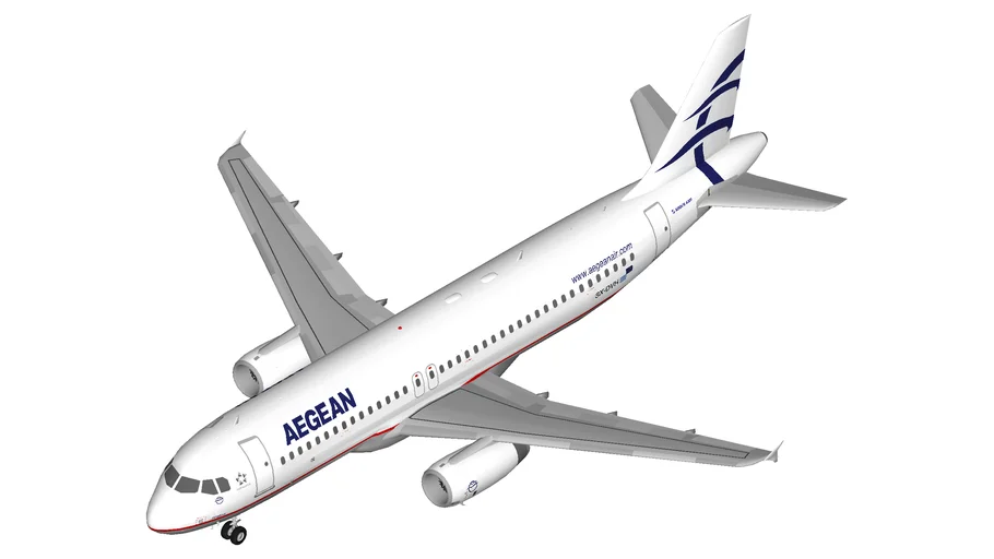 Aegean Airlines Airbus A320 (winglets) | 3D Warehouse