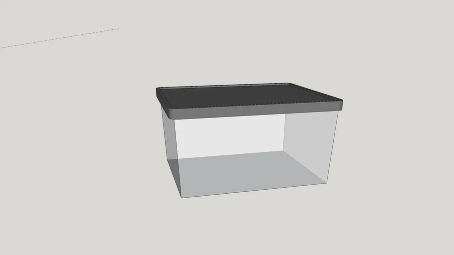 Plastic Storage Box 27 Litre 3D Warehouse