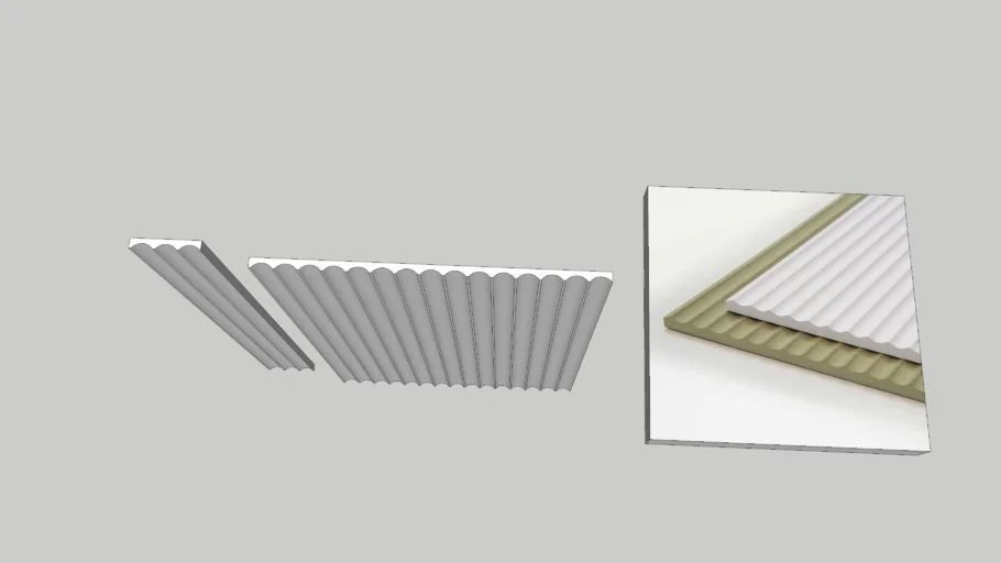 FLUTED PANEL+WALL PANEL+ROUND WAVES FLUTED