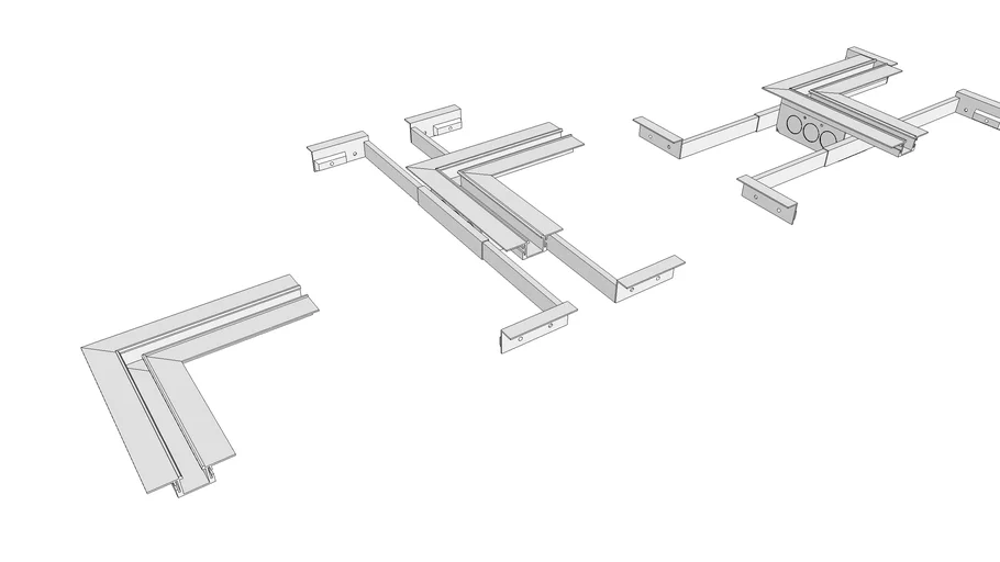 TruLine .5A L-Picture Frame Power Channel Connectors | 3D Warehouse