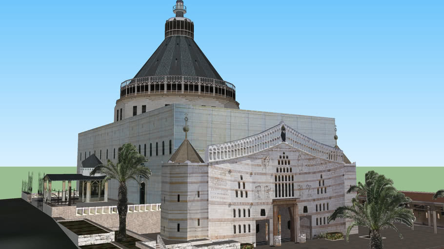 Modelo 3D da Basílica da Anunciação em Nazareth Actualizada e com Interiores