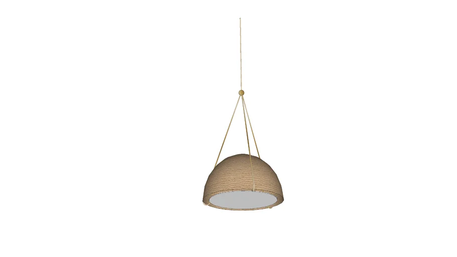 Harwich Large Woven Rattan Dome Pendant Light by Jake Arnold